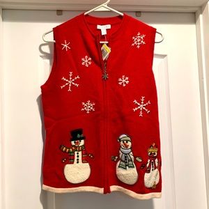 Christmas holiday knitted vest